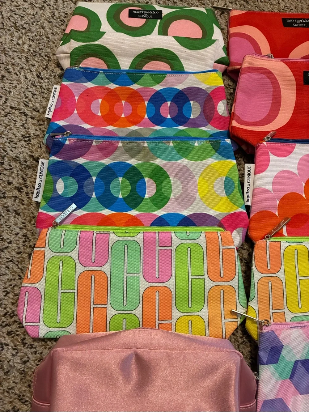 New vintage Clinique cosmetic bags x Marimekko collaboration & Kapitza collab